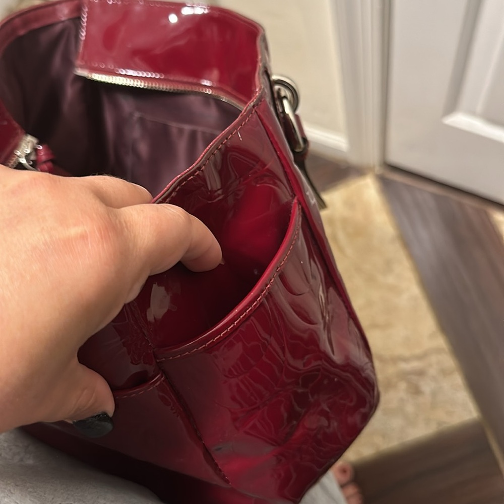 Red authentic Coach purse - Picture 3 of 8